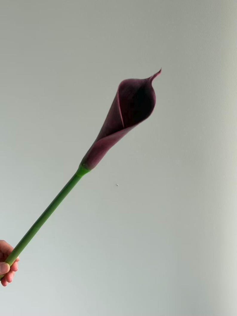 Faux Calla Lily for Bridal Shower, Faux lily of the valley, Calla Lily Bouquets, Wedding Ceremony Aisle Flower for Bride CL01 Velet