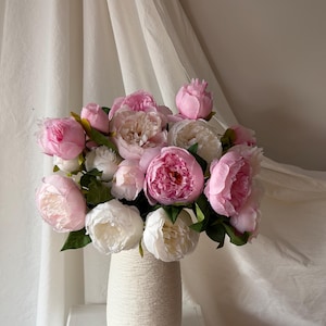 Fake Peony Bundle Real Touch Peony Realistic Faux Flowers For DIY Flowers Wedding Decor Home Decoration Peony