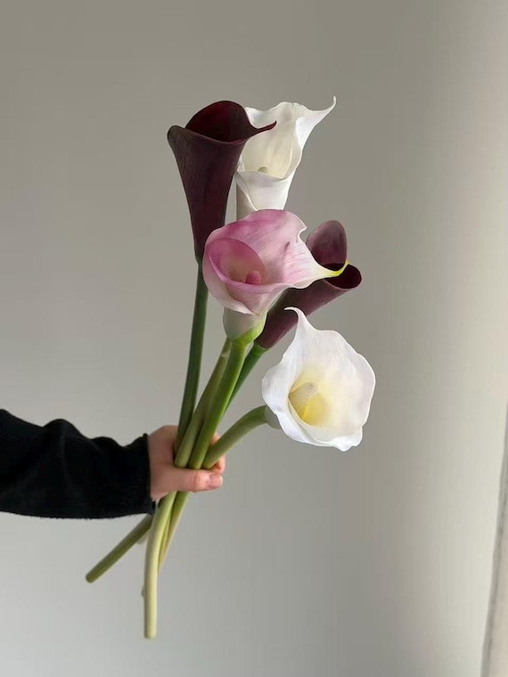 Faux Calla Lily for Bridal Shower, Faux lily of the valley, Calla Lily Bouquets, Wedding Ceremony Aisle Flower for Bride