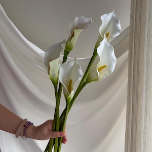 Faux Calla Lily for Bridal Shower, Artificial lily of the valley, Calla Lily Bouquet for Wedding Ceremony Flower CL04 image 3