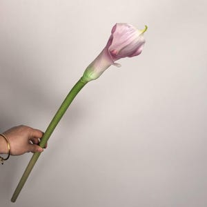 Faux Calla Lily for Bridal Shower, Faux lily of the valley, Calla Lily Bouquets, Wedding Ceremony Aisle Flower for Bride CL01 Pink