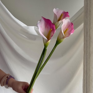 Faux Calla Lily for Bridal Shower, Artificial lily of the valley, Calla Lily Bouquet for Wedding Ceremony Flower CL04 image 4