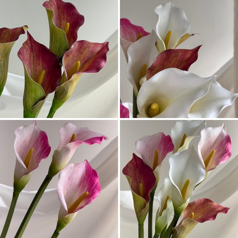 Faux Calla Lily for Bridal Shower, Artificial lily of the valley, Calla Lily Bouquet for Wedding Ceremony Flower CL04 image 5