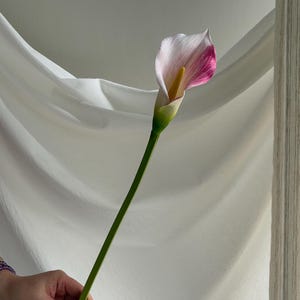 Faux Calla Lily for Bridal Shower, Artificial lily of the valley, Calla Lily Bouquet for Wedding Ceremony Flower CL04 Pink
