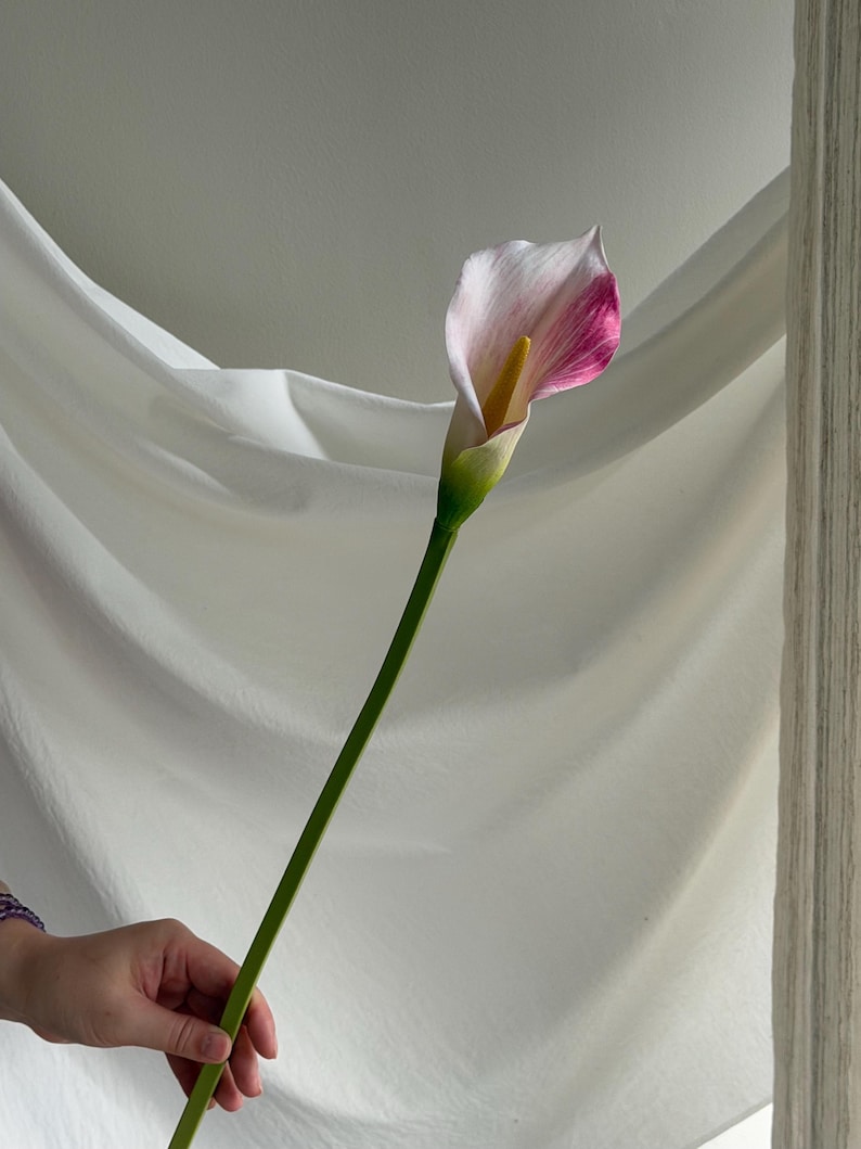 Faux Calla Lily for Bridal Shower, Artificial lily of the valley, Calla Lily Bouquet for Wedding Ceremony Flower CL04 Pink