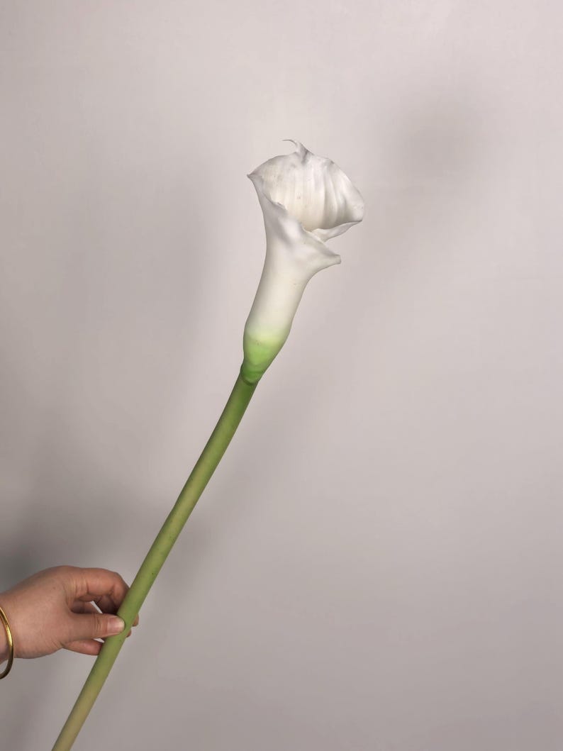Faux Calla Lily for Bridal Shower, Faux lily of the valley, Calla Lily Bouquets, Wedding Ceremony Aisle Flower for Bride CL01 White
