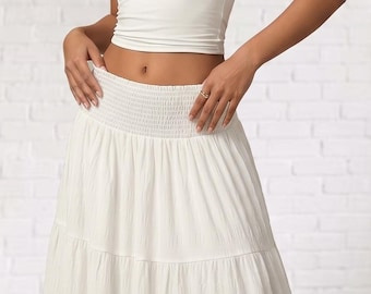 Ruffle Tiered Mini Skirt – Aesthetic Coquette Ballet-Core Skirt – Y2K Princess Frill Skirt with Belt – Chic Tiered Fairycore Skirt – Volumin
