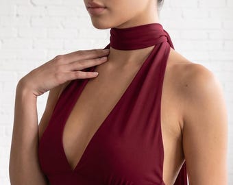Chic Halter Neck Cut-Out Top – Aesthetic Backless Party Cami – Modern Cyber-Chic Crop Top – Edgy Office Siren Night Out Shirt – Minimalist
