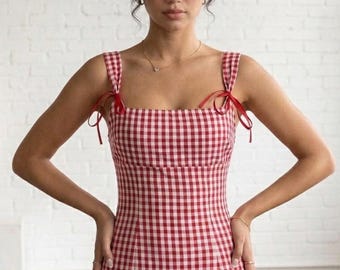 Vintage Y2K Plaid Mini Dress – Aesthetic Grunge Bodycon Dress – Retro Punk Rock Slip Dress – Chic Harajuku Party Outfit – E-Girl Aesthetic