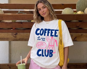 Retro Coffee Club PNG, Vintage Moka Pot Pastry Graphics Design