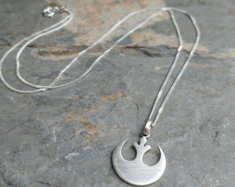 Sterling Silver Star Wars Rebel Alliance Pendant Necklace