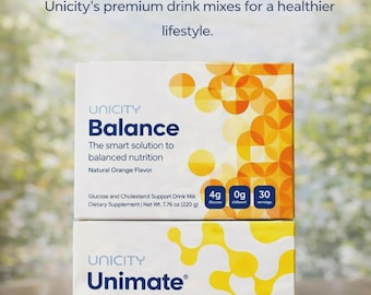 Unicity Balance & Unimate Drink Mixes | Orange Lemon Flavors (30 Servings Each)