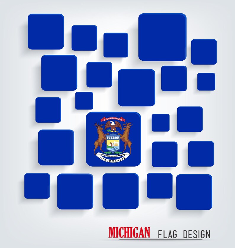 Michigan Flag Design ( Eps, Ai,svg,pdf,png, Jpg ) - Etsy