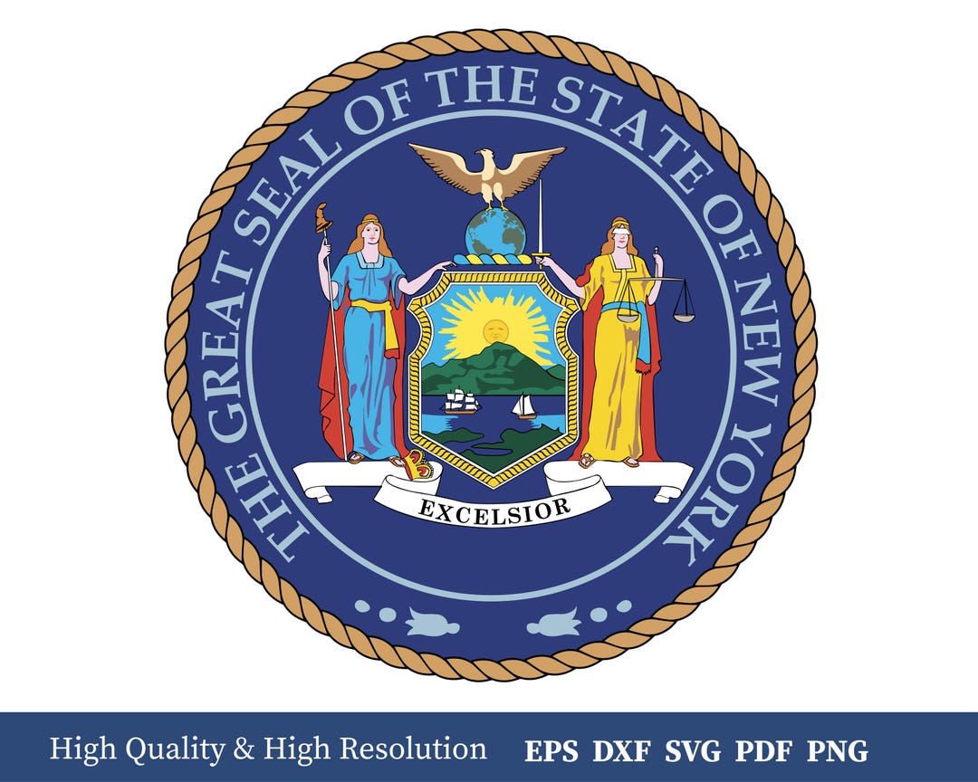 New York State Great Seal / Digital Download ( Eps,dxf,svg, Pdf, Png ...