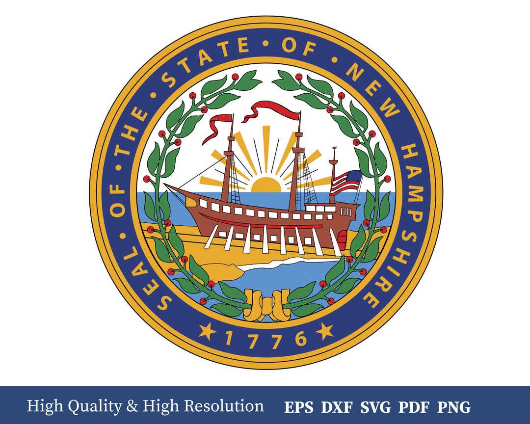 New Hampshire State Great Seal / Digital Download ( Eps,dxf,svg,pdf,png ...