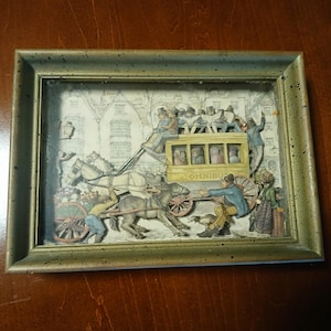 Vintage Anton Pieck Diorama 3D Shadow Box Art Wood Framed Wall Hanging