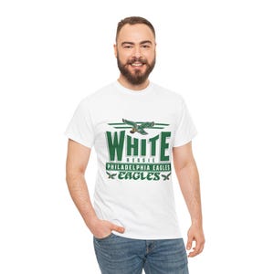 Weißes Reggie Philadelphia Eagles T-Shirt | Vintage Eagle Footballshirt