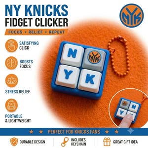 KNICKS Themed Keycap Fidget Clicker Keychain