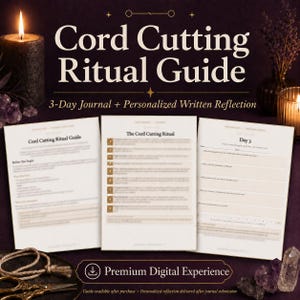 Guía para el ritual de corte de lazos energéticos / Diario de 3 días y reflexión escrita personalizada / PDF digital