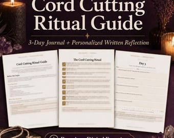 Cord Cutting Ritual Guide | 3-Day Journal & Personalized Written Reflection | Digital PDF