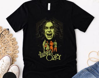 Maglietta parodia del Mago di Ozzy, maglietta grafica heavy metal rock
