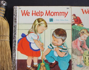 Vintage Little Golden Books: We Help Daddy, Mommy (1972)