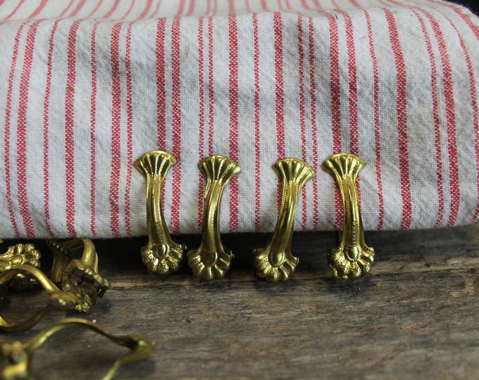 14 Vintage Curtain Clips Made in Germany // Aged Gold Patina Etsy