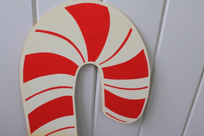 Vintage Plastic Candy Cane With Stake Christmas Yard Etsy