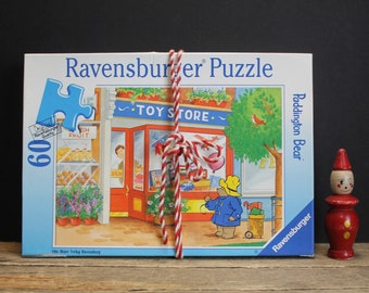 Vintage 1993 Ravensburger Paddington Bear Goes Shopping / Toy Store Puzzle / Original Box  No. 09 580 3