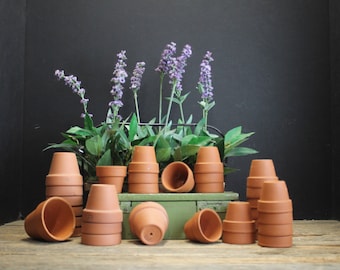 vintage Petit 2 » et 1 1/2 » Terra Cotts Pots Artisanat, Mariages