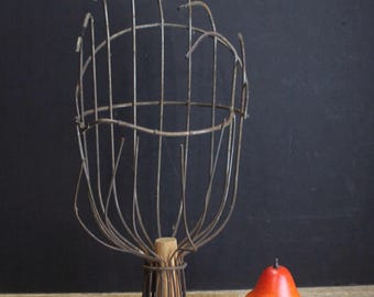 Vintage Rusty Farm Tool Apple Picking Cage