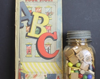 Vintage Rare Four Story ABC Book  By Barry Bart Hardback  No Book Jacket