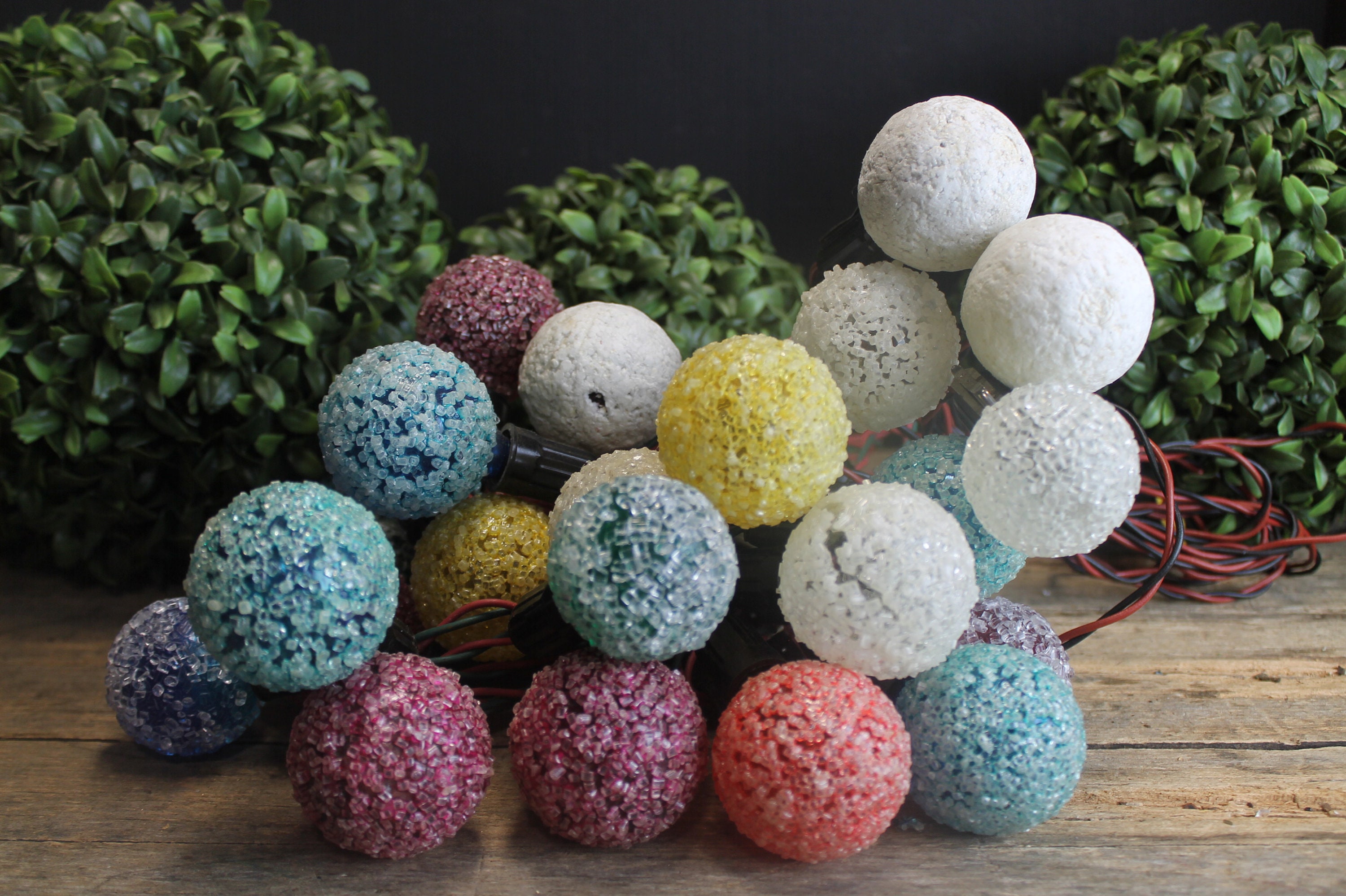 31 Vintage GE Lighted Ice y Snowball Christmas Tree Lights // Etsy