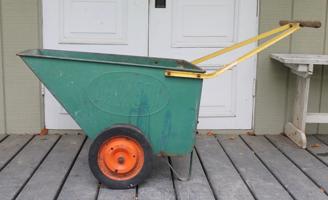 Vintage Jackson Deluxe Garden Cart // Garden Wheelbarrow // Etsy