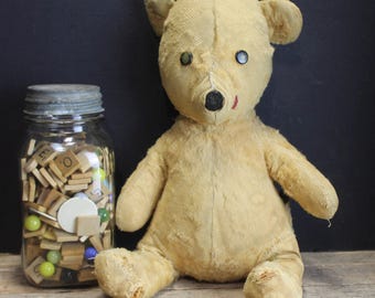 Vintage Gund 1964  Winnie the Pooh Plush  Well Loved Silly Old Bear