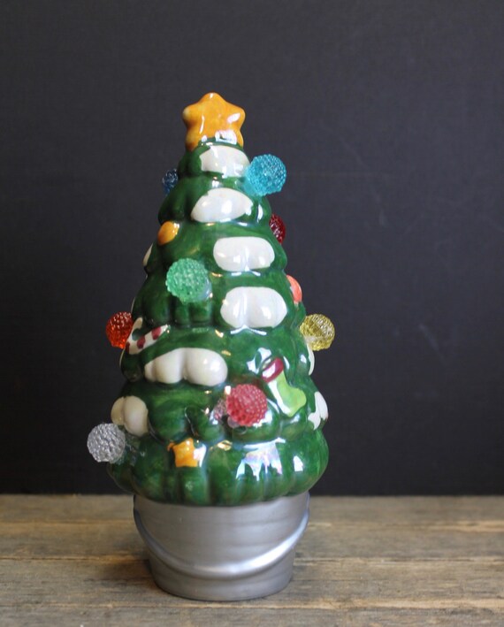 Vintage Ceramic Tree With Gum Drop Lights // Votive Candle Etsy