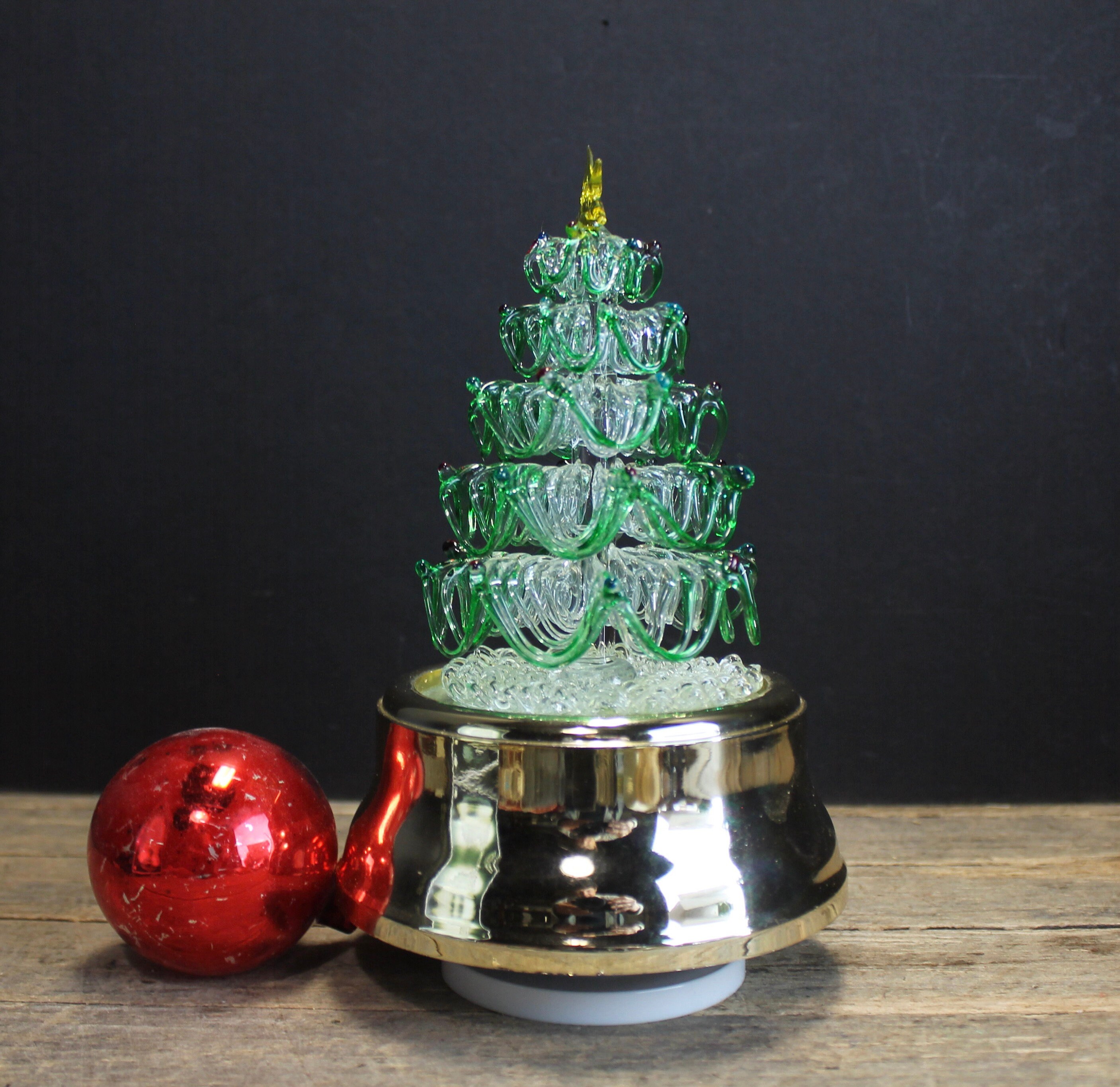 Glass christmas tree music box Clearance