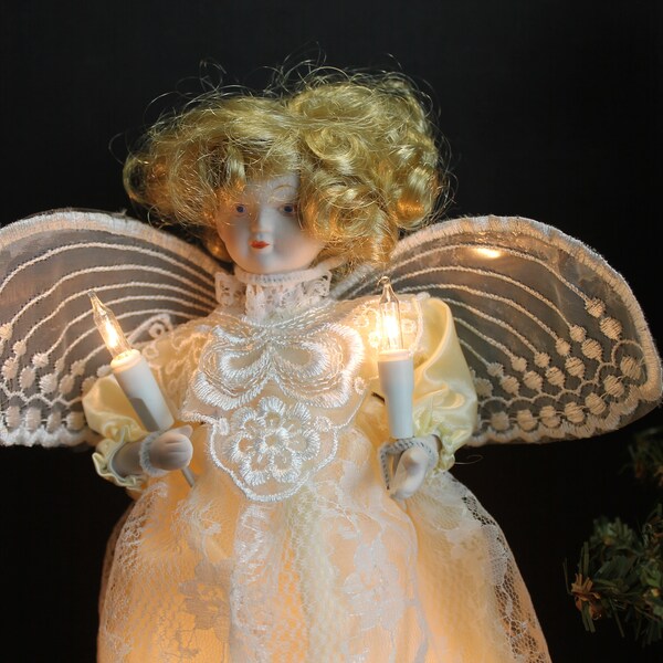 Porcelain Angel Tree Topper Etsy