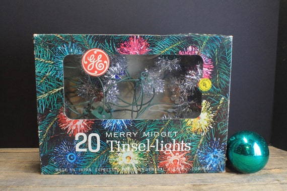 Vintage GE Merry Midget 20 Tinsel-lights // Christmas Lights Etsy image 0 - Vintage GE Merry Midget 20 Tinsel-lights // Christmas Lights Etsy