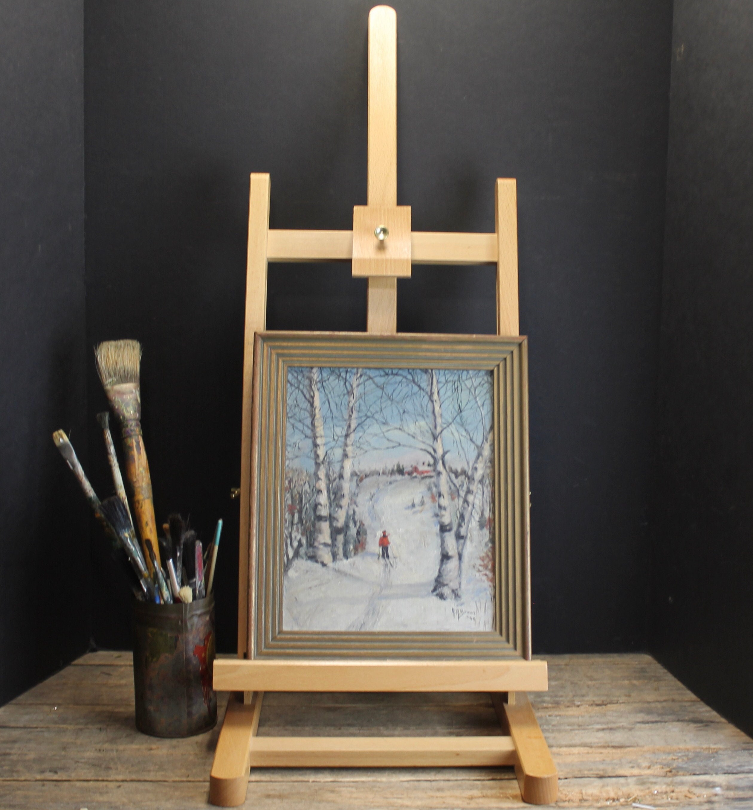 Vintage Gold Picture Frame With Wooden Easel Isolated On White Background  Stock Photo, Picture and Royalty Free Image. Image 12660370.