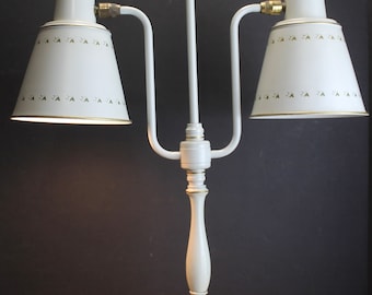 1960s Tole Painted Double Desk Lamp: Vintage Bedside Lighting - Etsy