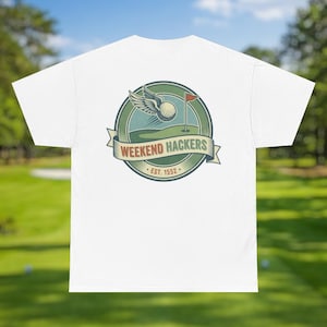 Weekend Hackers Golf T-Shirt | Retro Golf Emblem Tee