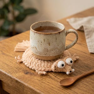 Paquete de patrones de posavasos de ganchillo 4 en 1: tortuga, perezoso y ardilla, y portavasos con forma de animal (patrón en PDF).