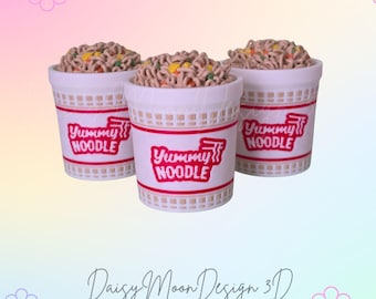 Noodle Cup with Veggies Fidget Clicker l 3d Printed