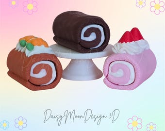 Cake Roll Fidget Clicker Keychain | 3D Printed