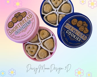 Clicker Fidget en forme de boîte de biscuits sablés | Imprimé en 3D