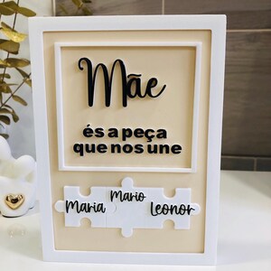 Personalized Mom Puzzle Frame, Mother’s Day Gift, Custom Family Names Sign, Mom Gift, Family Puzzle Wall Deco