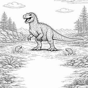Libro para Colorear Dinosaurios Imprimible | Aventuras Prehistóricas | Actividad Creativa Infantil sin Pantallas