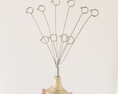 Vintage Brass Adjustable Multiple Picture Holder Stand Memo Office Accessories