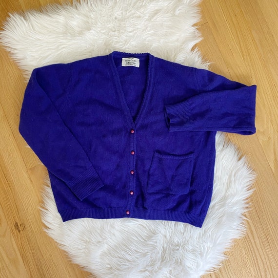 Vintage 1990s United Colors of Benetton Wool Blue… - image 2